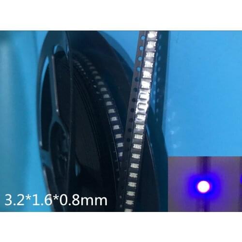 100pcs 1206 purple/uv smd super bright lamp lights-emitting diodes free shipping 390-410NM 3..2*1.6*0.8MM SMD 1206 LED DIODES