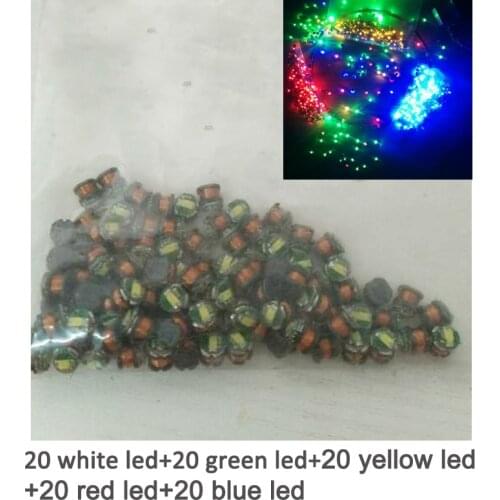 100pcs/lot For Wireless Power Supply Wireless Charging Module Red Yellow Blue Green White Mix Colors Leds
