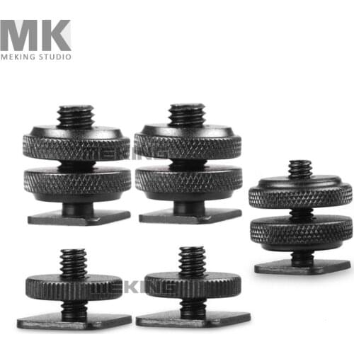 1/4" & 3/8" Tripod screw to Camera Flash Hot Shoe Mount Adapter(Pro) Kit 5 pcs
