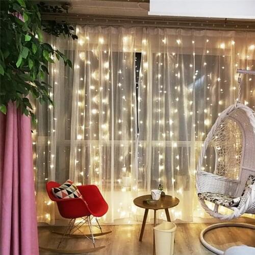 3M LED Christmas Decoration Fairy String Lights Remote Control USB New Year Garland Curtain Lamp for Holiday Bedroom Window 5Z