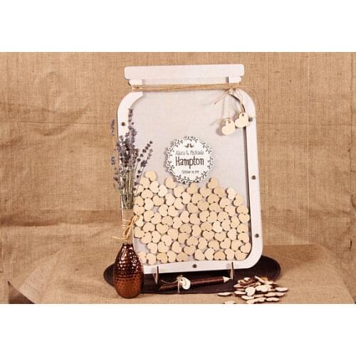 Mason jar guest book alternative Wood guest book Wooden guestbook Guestbook ideas Wedding guestbook Custom guestbook Guestbook a