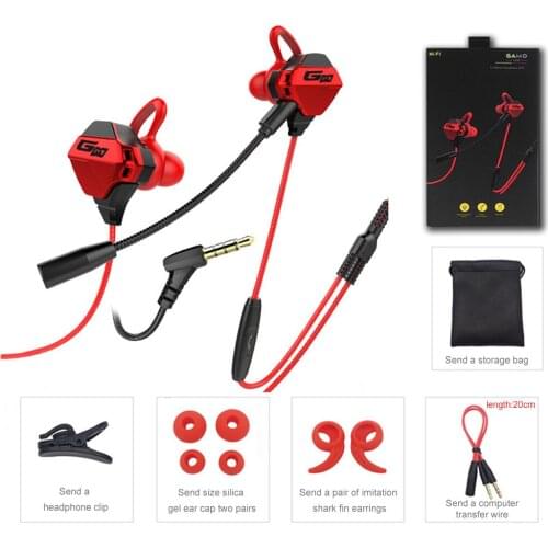 G10 PUBG Gaming Headset Original Hifi Bass Stereo Wired Earphone Sports Earbuds with Microphone 3.5mm E-sport Gaming Headphone