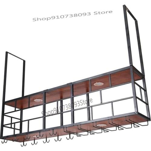 Creative hanging bar corner rack wine rack decoration wall cabinet restaurant goblet rack bar wine cabinet hanger