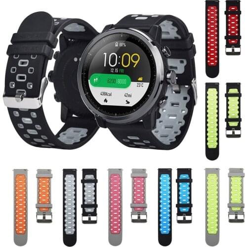 Lightweight Ventilate Soft Silicone Watch Band Wrist Strap For Wearable Devices Fitness Bracelet Smartwatch