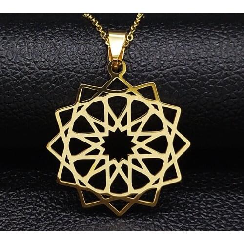 2021 Elegant Flower Stainless Steel Chain Necklace Women Flower Silver Color Necklaces & Pendants Party Jewelry collar N19283