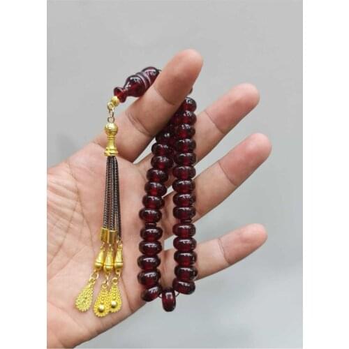 Islamic Tasbih Muslim Rosary Beads 33 Prayer Rosary For Men Bracelet For Men Accessory amber oltu amber stone Handmade Turkey