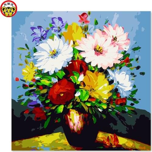 Painting by numbers art paint by number Manual flower painting of European style table decoration classical realism
