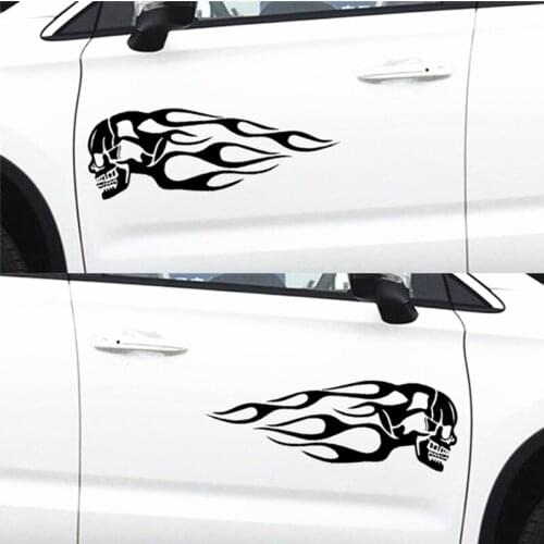 2PCS Demon Devil Skulls Car Motorcycle Stickers Creative Decals For Doors Fuel Tank Auto Tuning Styling Vinyls D21