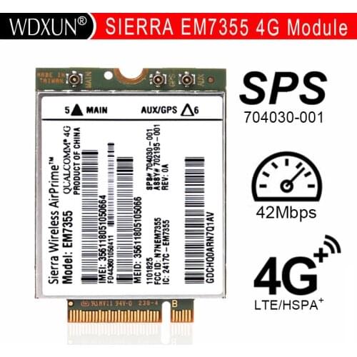 New Unlock Sierra Wireless Gobi5000 Em7355 Lte/evdo/hspa+ 42mbps Ngff Card 4g Module For Hp Lt4111 Wwan 704030-001 Wcdma Card