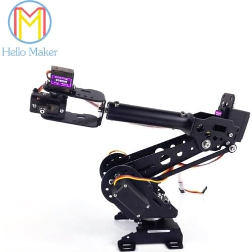New Colorful Mechanical Arm A4,6 Axis Rotating Smart Robot kit Aluminum alloy High Torque Servo .Machinery Frame.For DIY design