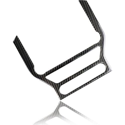 Carbon Fiber Style Interior CD Panel Decor Cover Trim Fit For Ford Mustang 2015-2019 2016 2017 2018