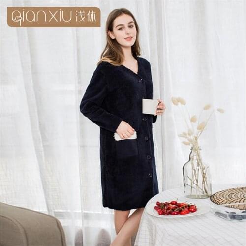 Женские флисовые халаты Qianxiu China At AliExpress