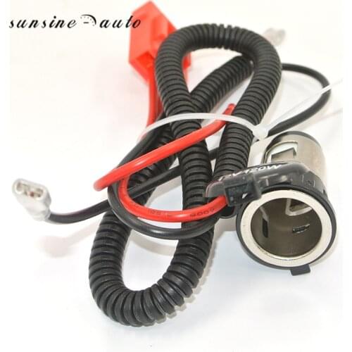 1 Set 12V Cigarette Lighter Socket Power Plug Outlet Parts With Wiring Harness For Car Motorcycle and all 12V Vehicle