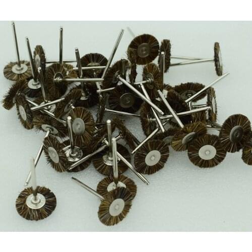 2.35mm Brown Bristle Brushes For Dremel Drill Tools 22mm Jewelry Polishing Wheel 144pcs