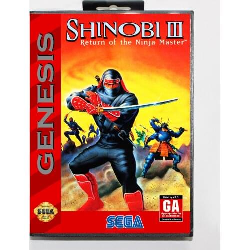 Shinobi III Return of the Ninja Master Boxed Version 16bit MD Game Card For Sega MegaDrive Sega Genesis System