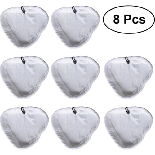8pcs Steam Replacement Microfiber Mopping Pads Cleaning Pads Washable Cloth Covers for Steam Mop H2O X5
