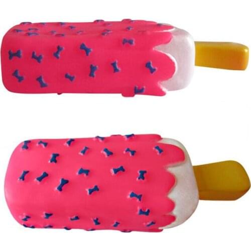 Pet Dog Chew Toys Squeaky Rubber Toy Puppy Baby Dogs Interactive Ice Cream Bite Molar Toy Dog Toys for Summar Pets Products