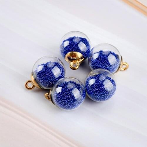16#10pcs Alloy Hook Hollow Glass pendant Not Wooden Beads Promotion Beads & Jewelry Making Glass Beads Wholesale #IZ522