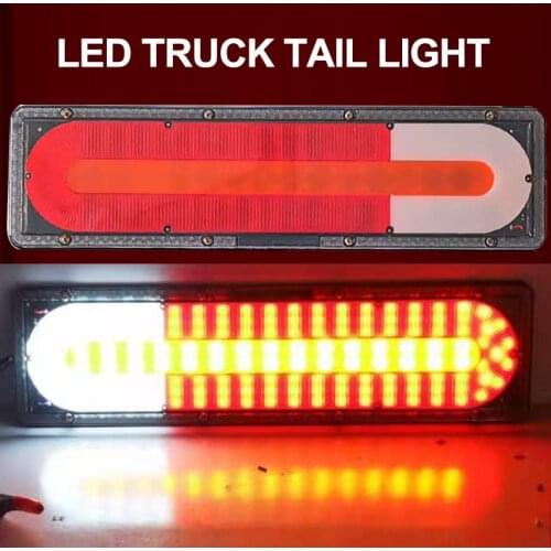 Truck Trailer Lorry LED Taillight Lamp LED Trailer Flowing Turn Signal Brake Marker Lights Car External Light Warning Tail Light