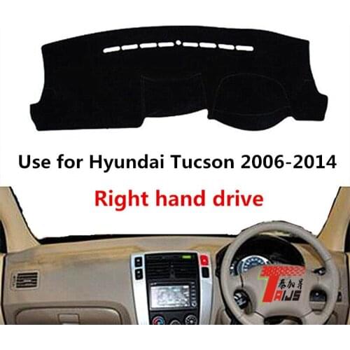 TAIJS Factory Hot selling light-preventing Polyester Fibre Car Dashboard Mat For Hyundai Tucson 2006-2014 Right hand drive