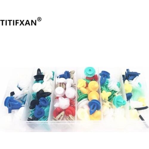 Universal Mixed Car Door Panel Plastic Fastener Clips With Box Set For Fiat All Auto Rivet