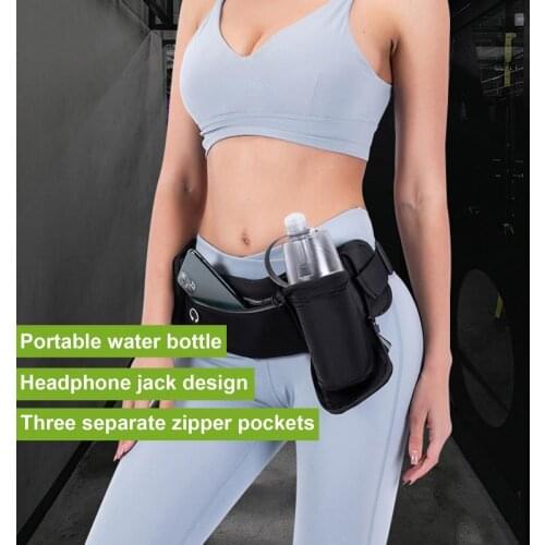 Large Capacity Waist Bag Solid Color Waterproof Phone Water Bottle Holder Fanny Pack Portable Convenient Waist Pack for Outdoor