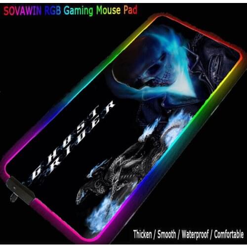 Waterproof LED big mouse pad XXL RBG tdesk mat gaming console accessories natural rubber non-slip household carpet mat 40x90cm