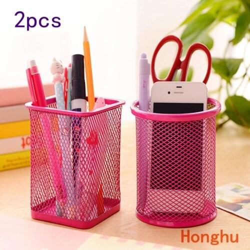 High Quality Pen holder Office Organizer Round Cosmetic Pencil Pen Holders Stationery Container Office Supplies