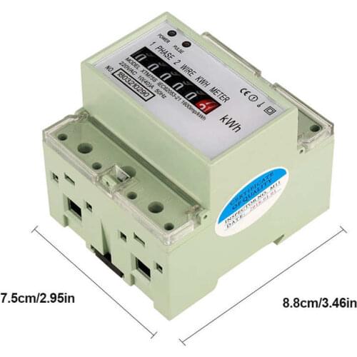 XTM75S 220V 10(40)A Digital 1-phase Din-rail Energy Meter Electronic KWh Meter