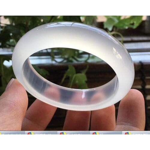 NATURE sardonyx BEAUTIFUL women sweet white charm Chalcedony bangle bracelet luck 58-62MM free shipping