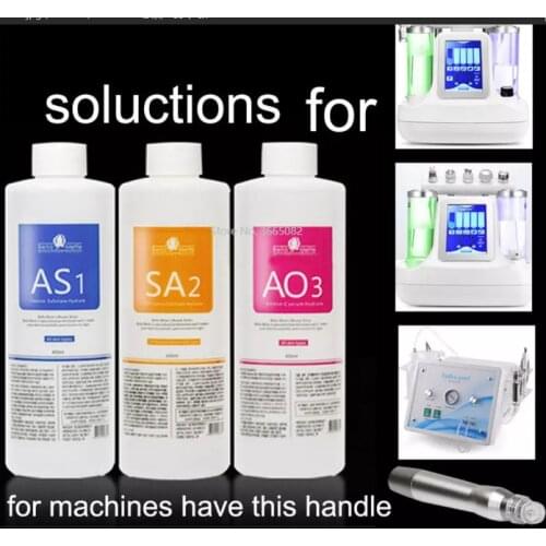 Aqua peel solution skincare liquid/serum for oxygen jet small bubble hydrafacial machine AS1 AO3 SA2 solution serum 400ml per