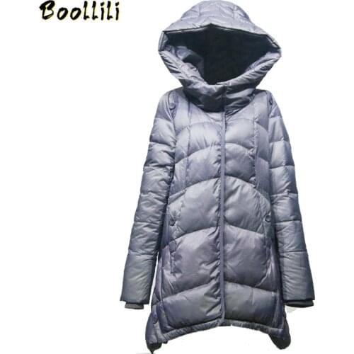 Boollili Winter Coat Down Jacket Woman Hooded Fashion Korean Ultra Light Puffer Jacket Warm Down Coats and Jackets 2020