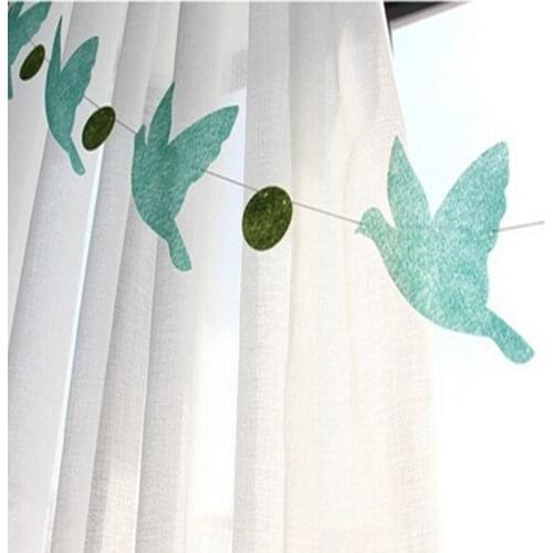 1Set Bird Bear Happy Family Baby Shower Garland Striped Paper Flags Banner Store Classroom Decor Kids Birthday Party Supplies
