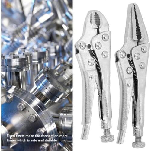 2Pcs Locking Pliers Straight Jaw Lock Mole Plier Straight Jaw Welding Tool Grips Pliers