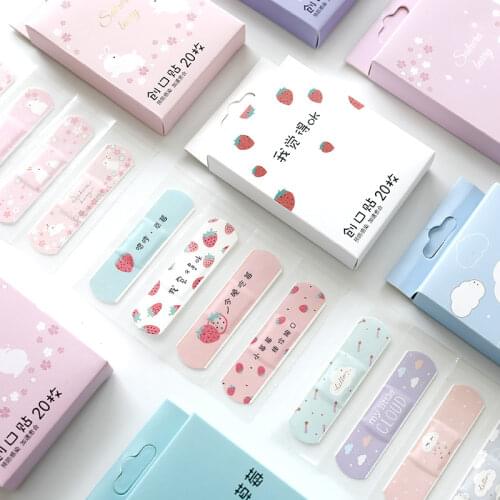 20PCS/box Waterproof Breathable Band Aid Cute Hemostatic Adhesive Bandages First Aid Cute Bandages