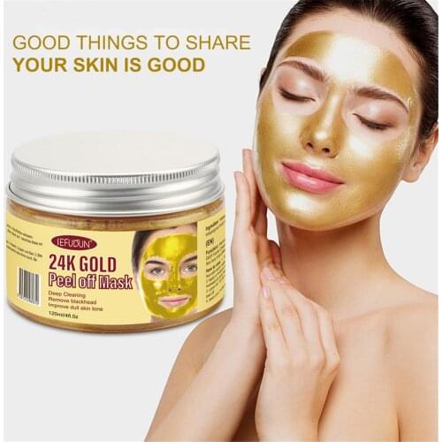 24K Gold Collagen Tear Off Mask Blackhead Remove Whitening Lifting Firming Skin Anti Wrinkle Anti Aging Facial Remover Mask