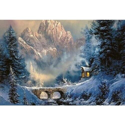 3D Diamond Embroidery Sale 5D DIY Diamond Painting Winter Full Square Mosaic Landscape Pictures Of Rhinestones Decor Home FG1731