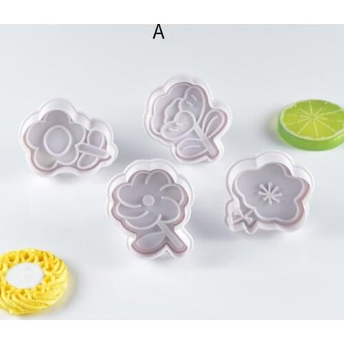 3D Flower Cookie Cutter Biscuit Mold Baking Plunger Sugarcraft Cookie Fondant Cutters Cookie Mold Baking Accessories Cookie Tool