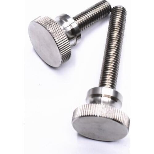 5pcs M4 thumb screw step head knurled screws GB834 bolt flat head handle bolts 304 stainless steel knob nail rotating