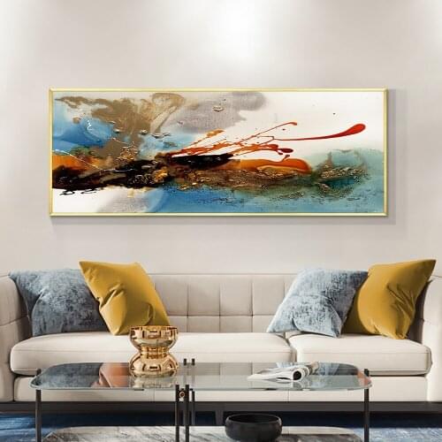 Abstract Colorful Landscape Oil Painting On Canvas 100% Hand Painted Wall Art Acrylic Painting For Modern Home Decoration