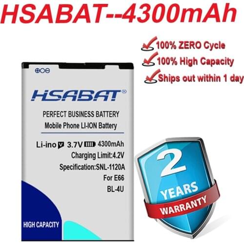 HSABAT 4200mAh BL-4U Battery for Nokia E66 3120C 6212C 8900 6600S E75 5730XM 5330XM 8800SA 8800CA