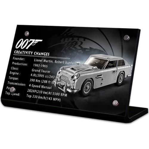 The Acrylic display stand brand for creator 10262 Jame Bond Aston Marting DB5 toys building blocks