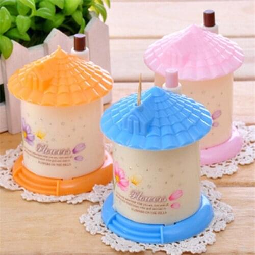 AutomaticToothpick Container Jar Simple Toothpick Holder Storage Box Toothpick Bottle Case