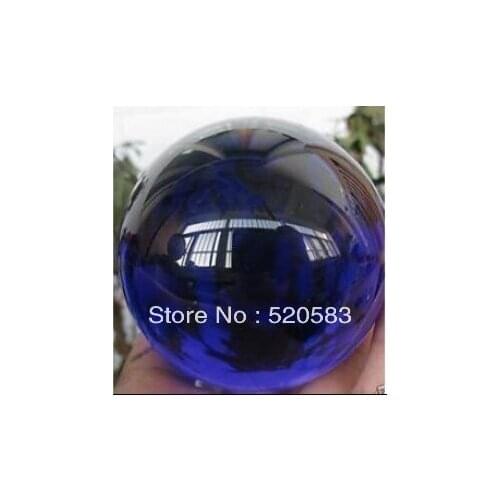Free shipping Wonderful Blue Crystal Quartz Sphere Ball 80mm +stand