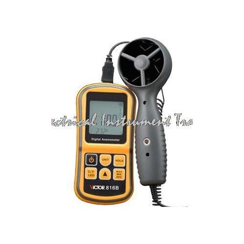 Fast arrival VICTOR 816B Digital Anemometer, Air Wind speed Temperature measure Meter
