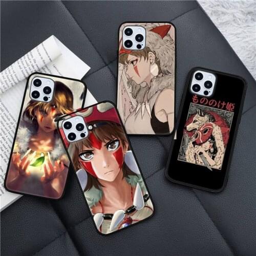Japanese Anime Princess Mononoke Phone Case for iPhone 11 12 pro XS MAX 8 7 6 6S Plus X 5S SE 2020 XR mini