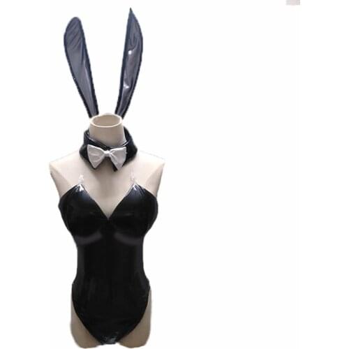 Hyperdimension Neptunia Black Heart Noire Bunny girl Cosplay Costume Uniform Outfit