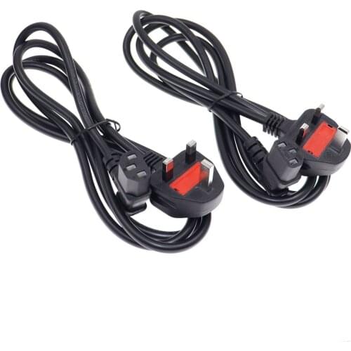 UK Power cord 1.8M IEC C13 to British 3 pins plug Extension Power Cable 90 degrees Angle C13 Power Lead Cord