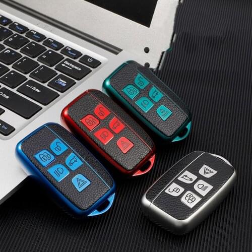 Carbon TPU Key Case Shell New CarKey Cover Set For Land Rover Range Rover Sport Evoque Freelander2 For Jaguar XF XJ XJL XE C-X16