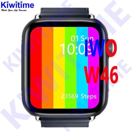 KIWITIME Watch 6 44mm 40mm SmartWatch 1.75 1.58inch infinite Screen for phone Heart Rate Temperature Customize Watch Face